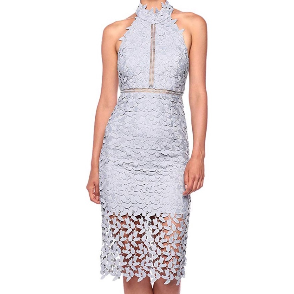 Bardot Gemma Halter Lace Sheath Dress NWT